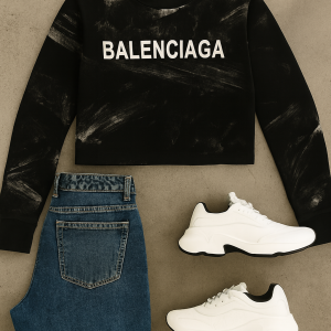 بلوز کراپی کبریتی طرح بالنسیاگا